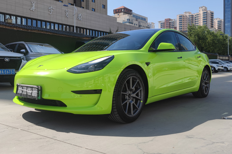 特斯拉model3  苹果绿