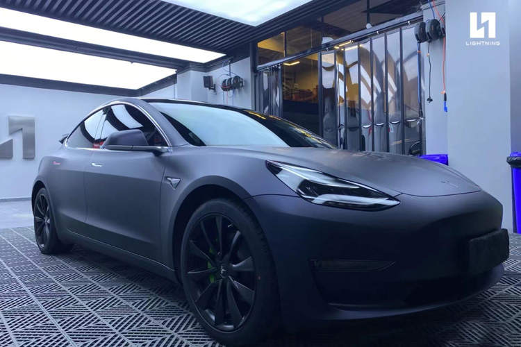 特斯拉Model3  超哑金属黑幻蓝